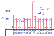 portion of an electronic schematic